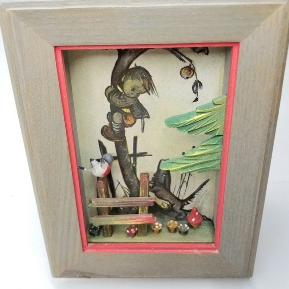 2 Vintage 3D Print Wooden Box Frames, Kid's and Baby's Room Decor - Picture 2 of 10